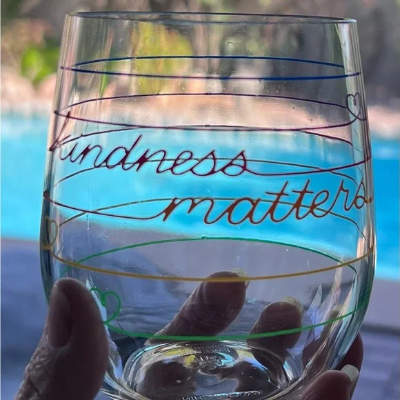 Acrylic Stemless Wine Tumbler 4 Piece Set with Messages of Kindness NWT - Picture 10 of 13